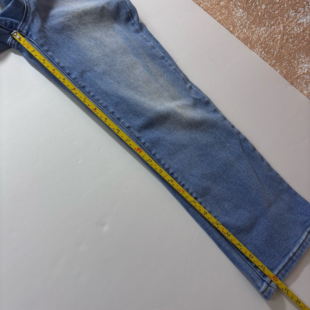 BBJ Los Angeles Straight Leg Cropped Jeans Boyfriend Mom Baggy Pants Blue 11/30 - Picture 12 of 13